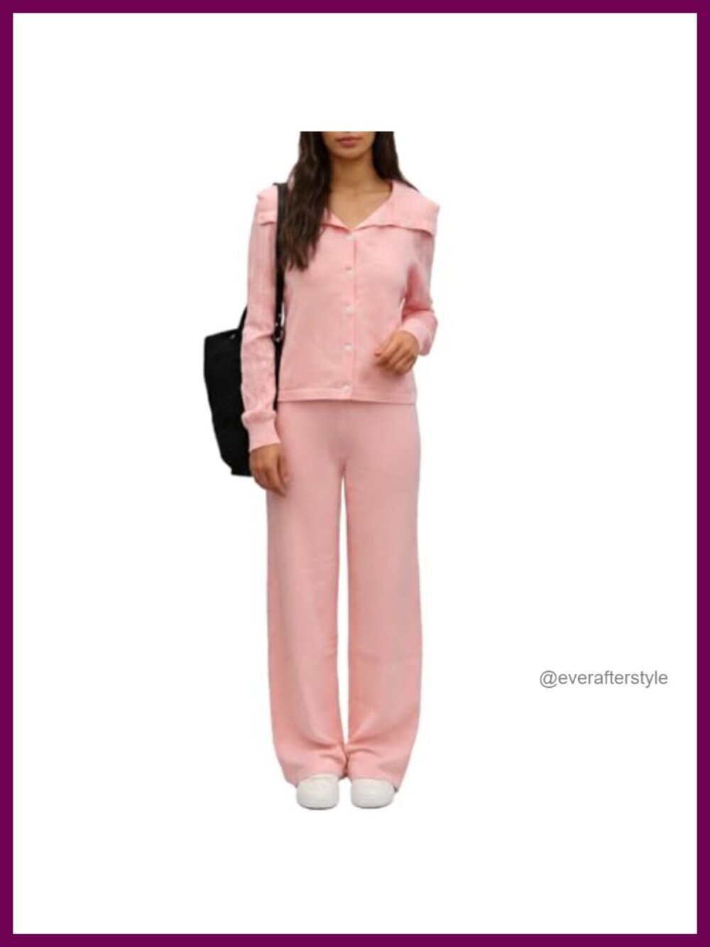Women's 3-Piece Knit Lounge Set Cardigan Pullover Pants Casual Travel